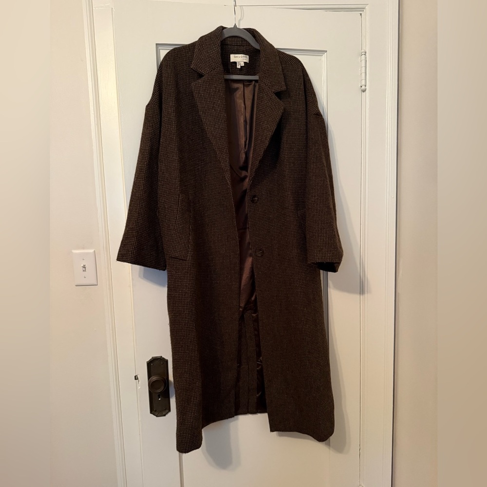 See U Soon Brown Overcoat
